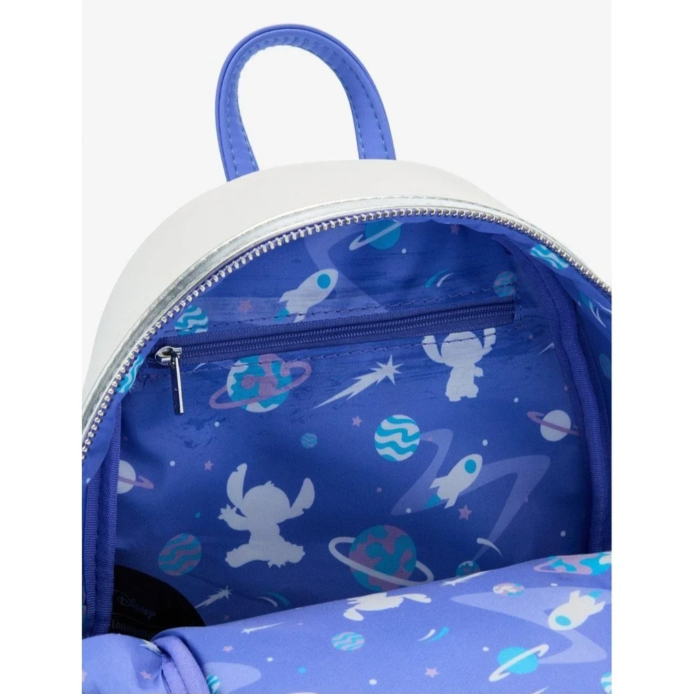 NEW! Loungefly Lilo & Stitch Spaceman Astronaut 626 Figural‎ Backpack Metallic